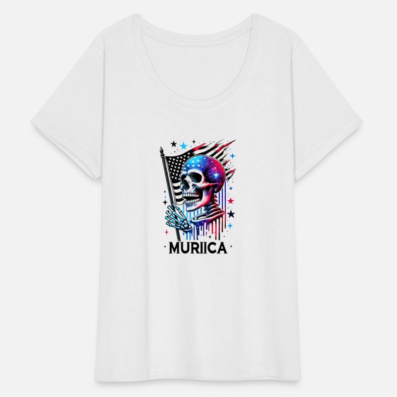 Murica Skeleton Flag 4th of July