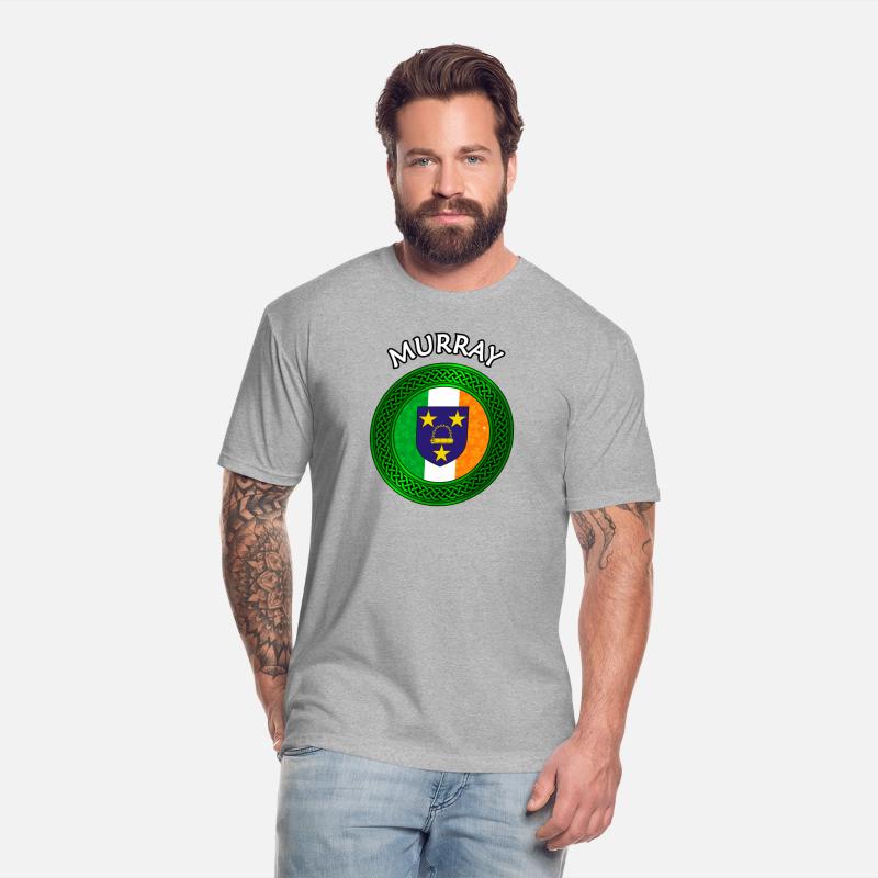 Murray Coat of Arms on Shamrock Irish Flag