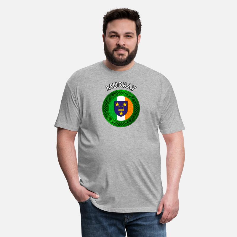 Murray Coat of Arms on Shamrock Irish Flag