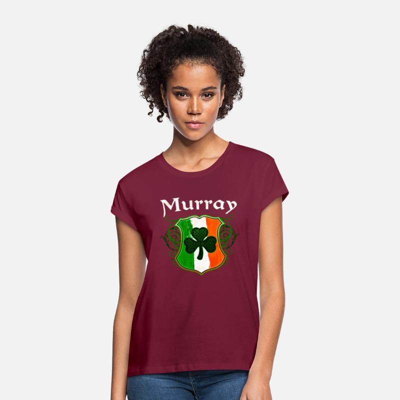 Murray Irish Surname Ireland Flag Shield Shamrock