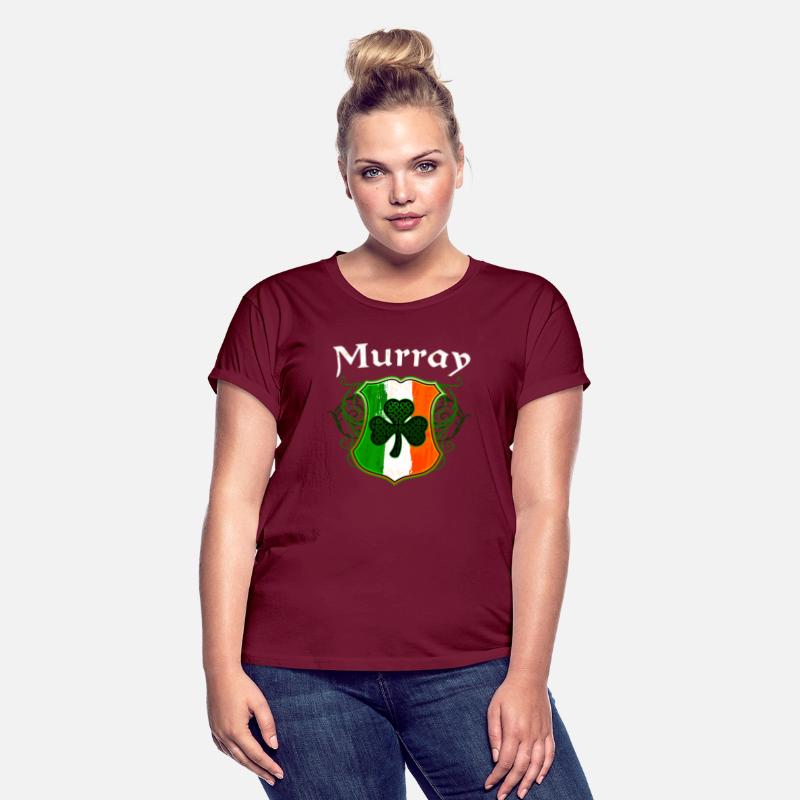 Murray Irish Surname Ireland Flag Shield Shamrock