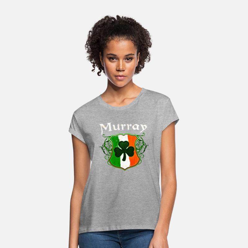 Murray Irish Surname Ireland Flag Shield Shamrock