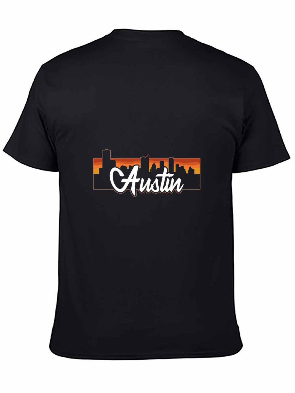 Austin Skyline T-Shirt - Mens Black Graphic Tee