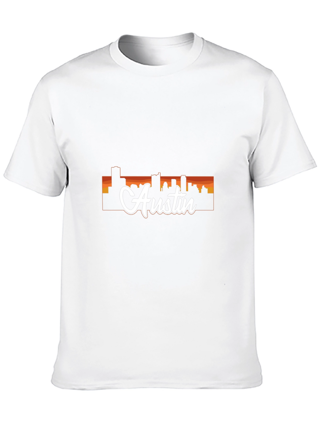 Austin Skyline T-Shirt - Mens Black Graphic Tee