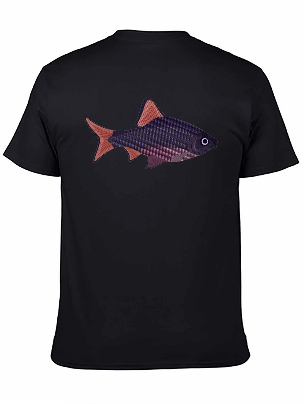 Mens Black Fish Graphic T-Shirt