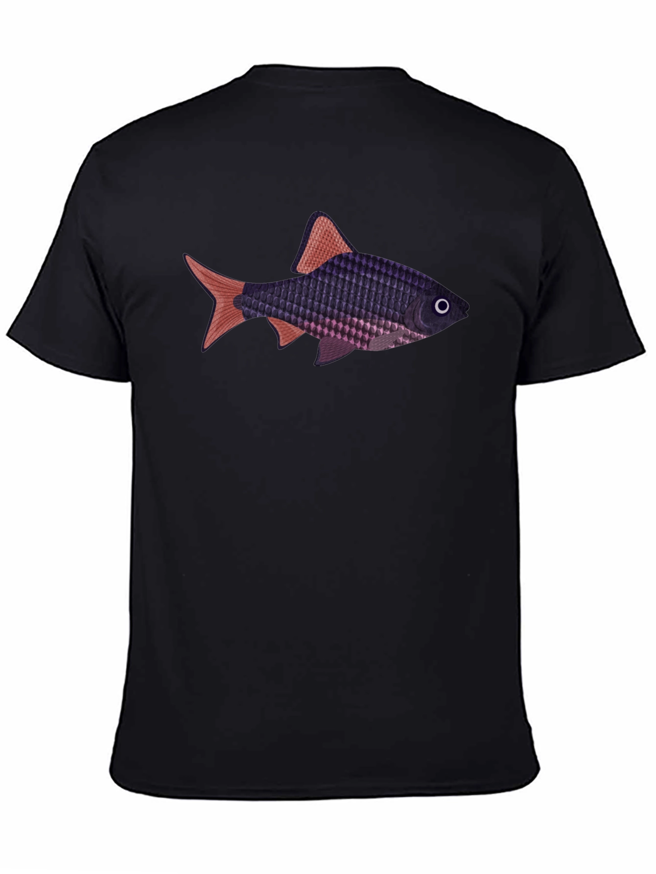 Mens Black Fish Graphic T-Shirt