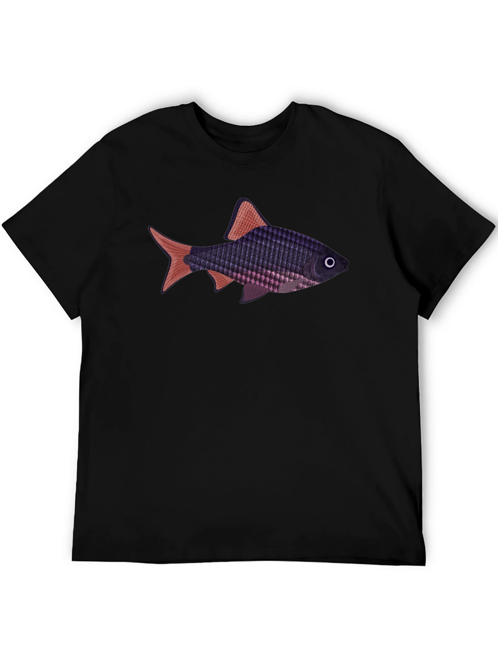 Mens Black Fish Graphic T-Shirt