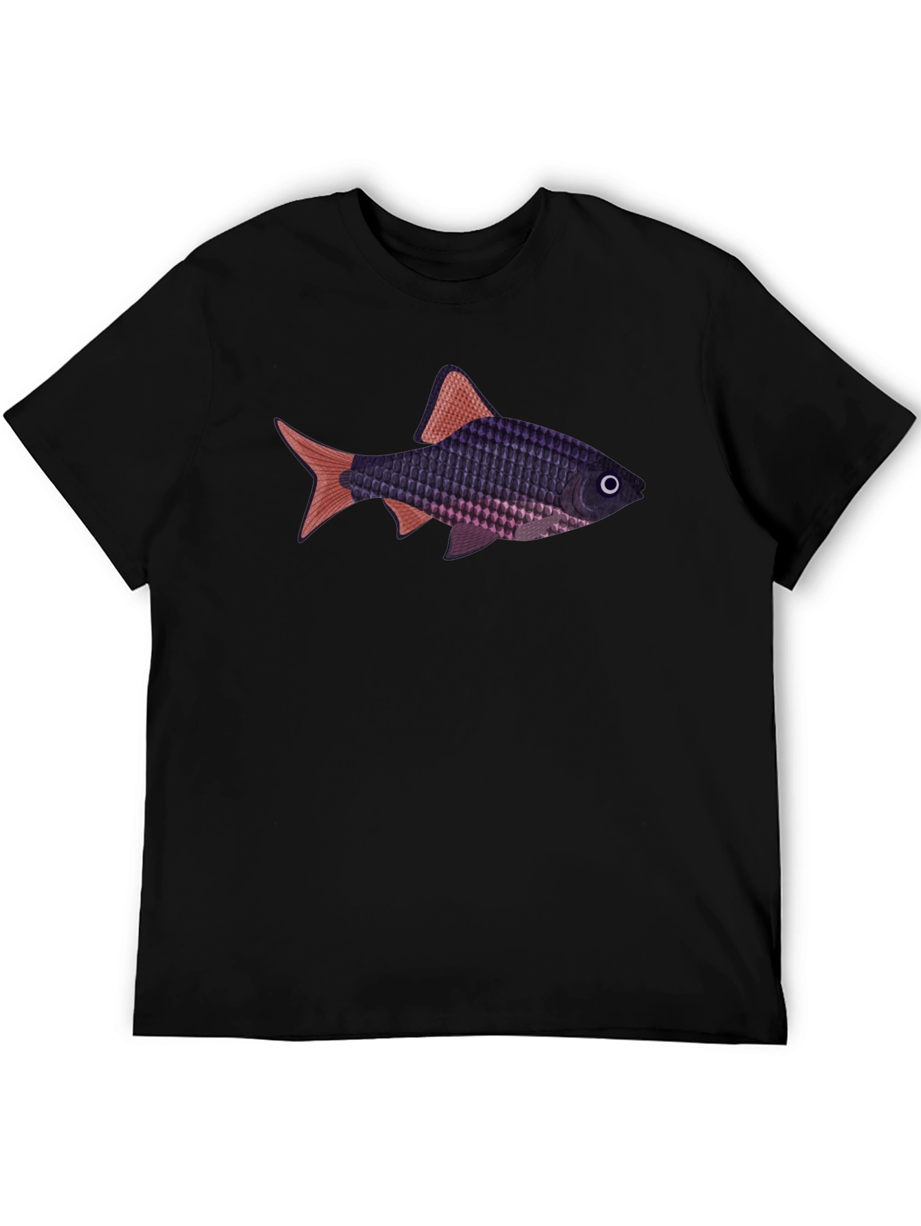 Mens Black Fish Graphic T-Shirt