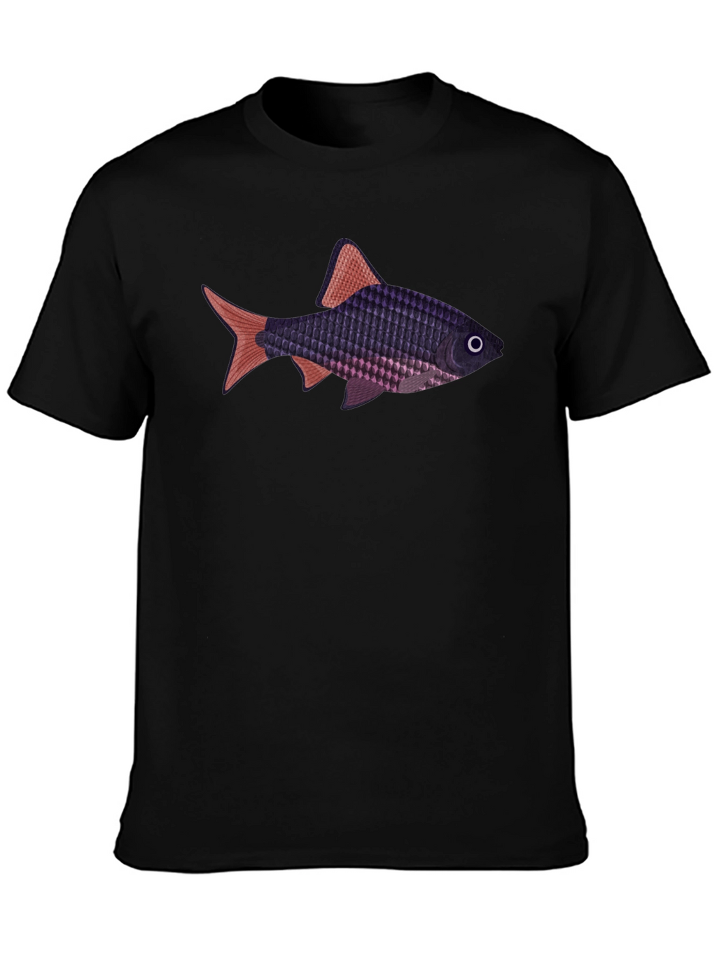 Mens Black Fish Graphic T-Shirt