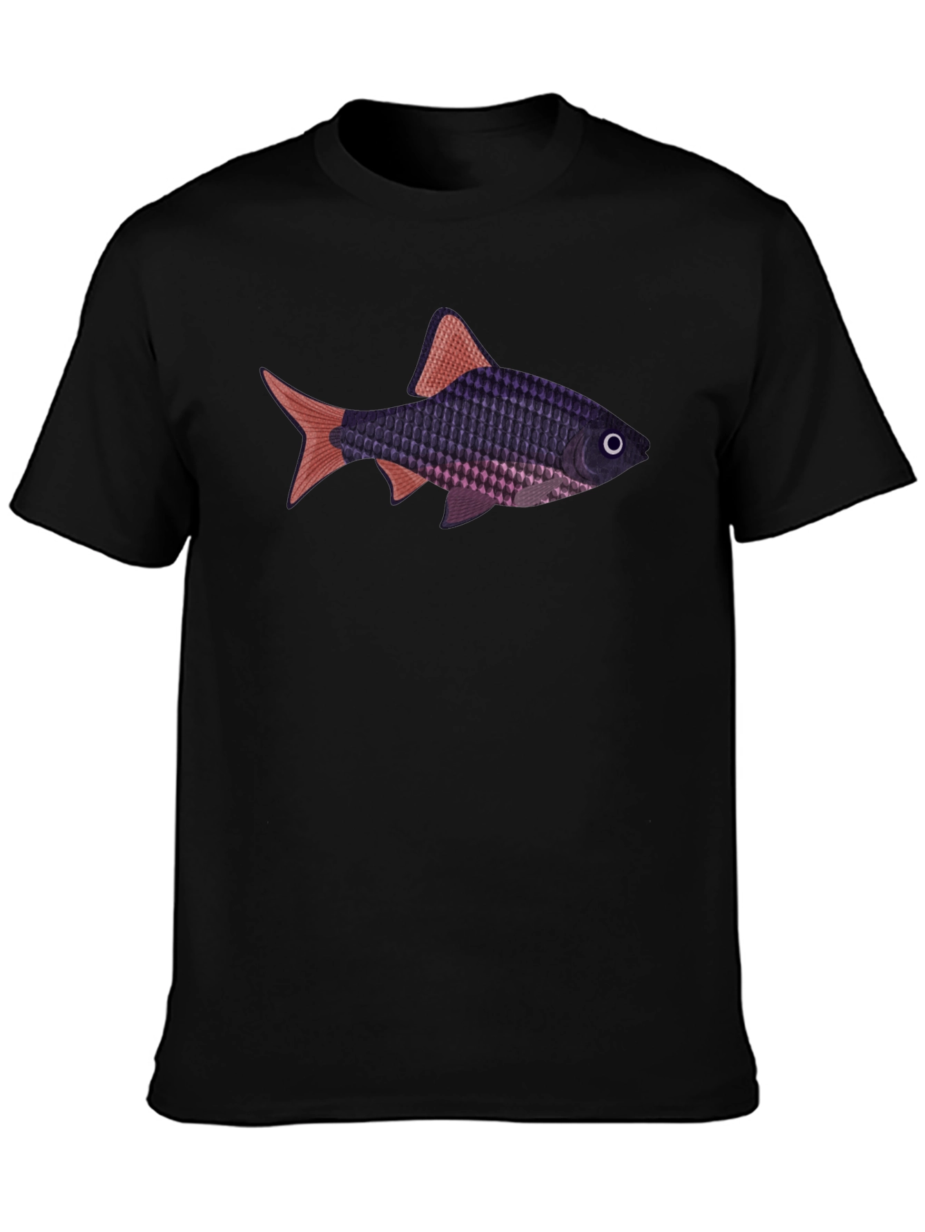 Mens Black Fish Graphic T-Shirt