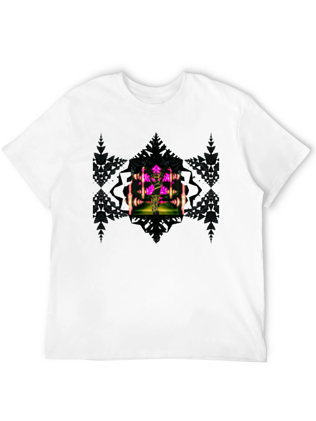 Abstract Art Graphic Print Black T-Shirt