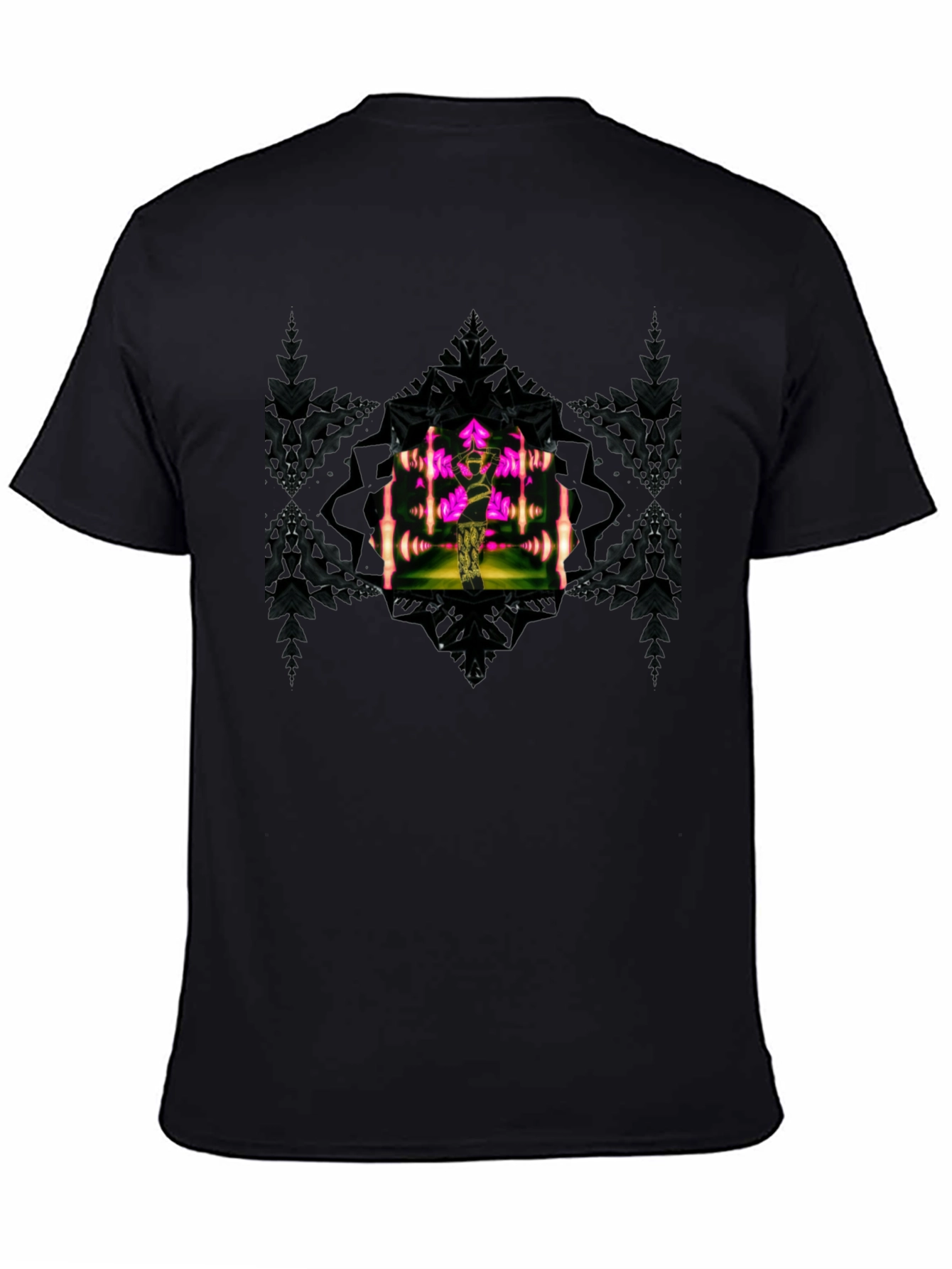 Abstract Art Graphic Print Black T-Shirt