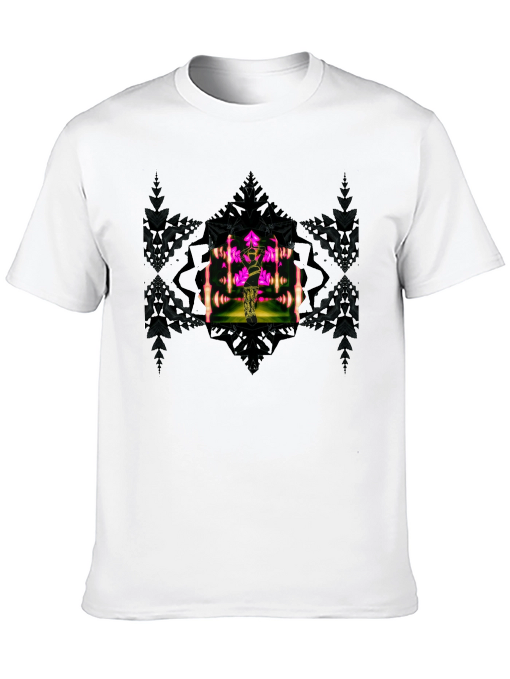 Abstract Art Graphic Print Black T-Shirt