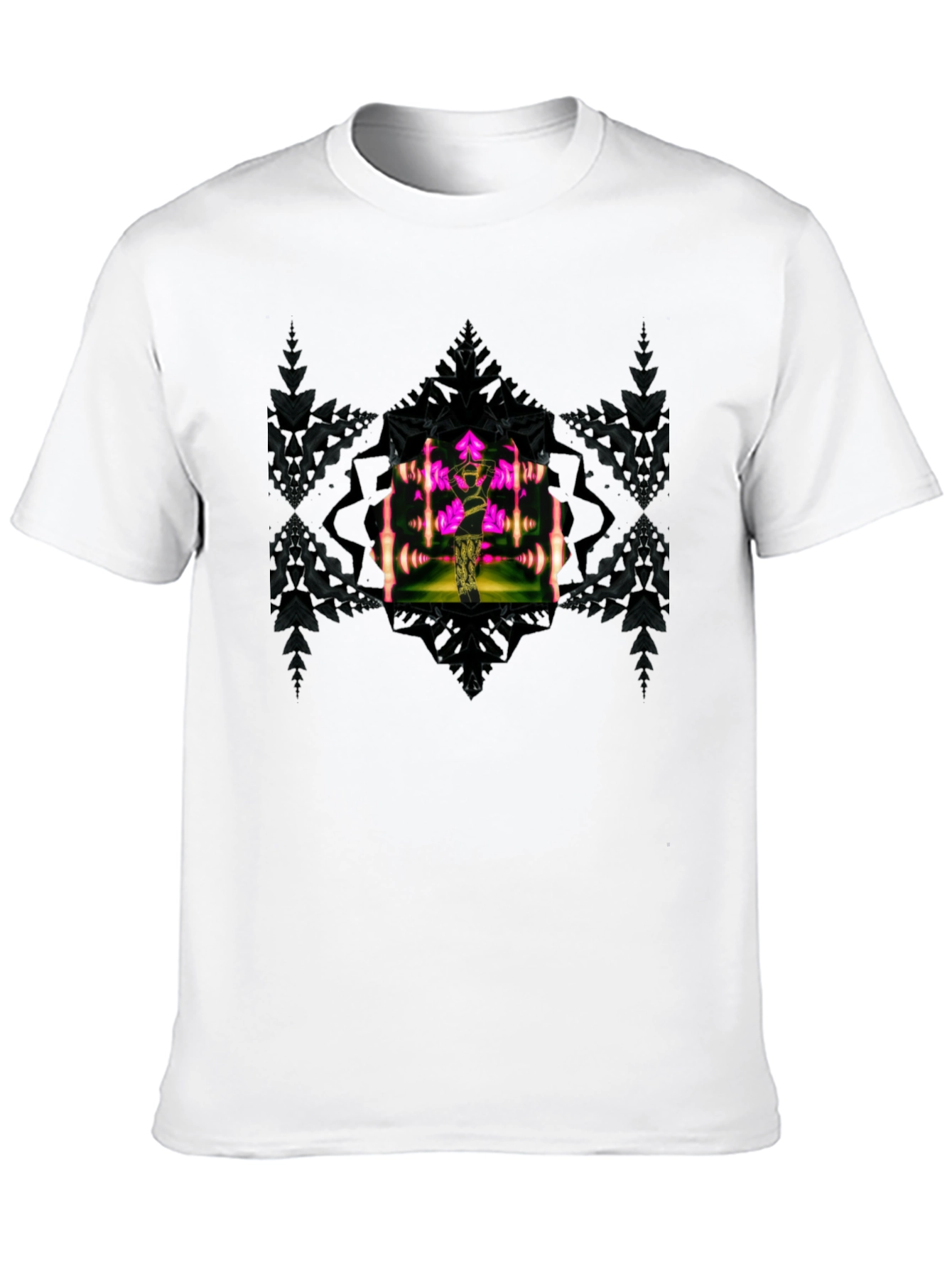 Abstract Art Graphic Print Black T-Shirt