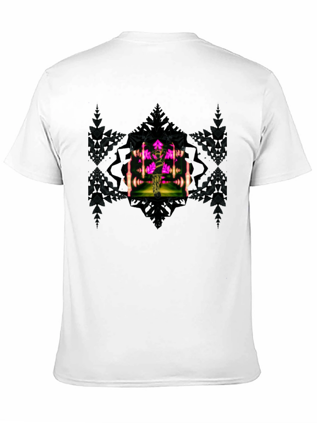 Abstract Art Graphic Print Black T-Shirt
