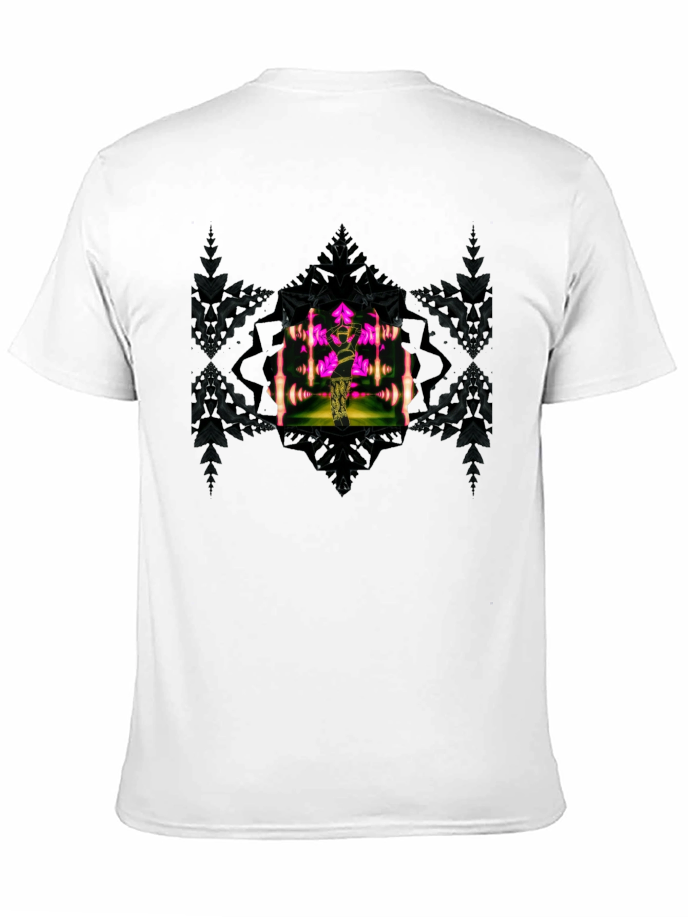 Abstract Art Graphic Print Black T-Shirt