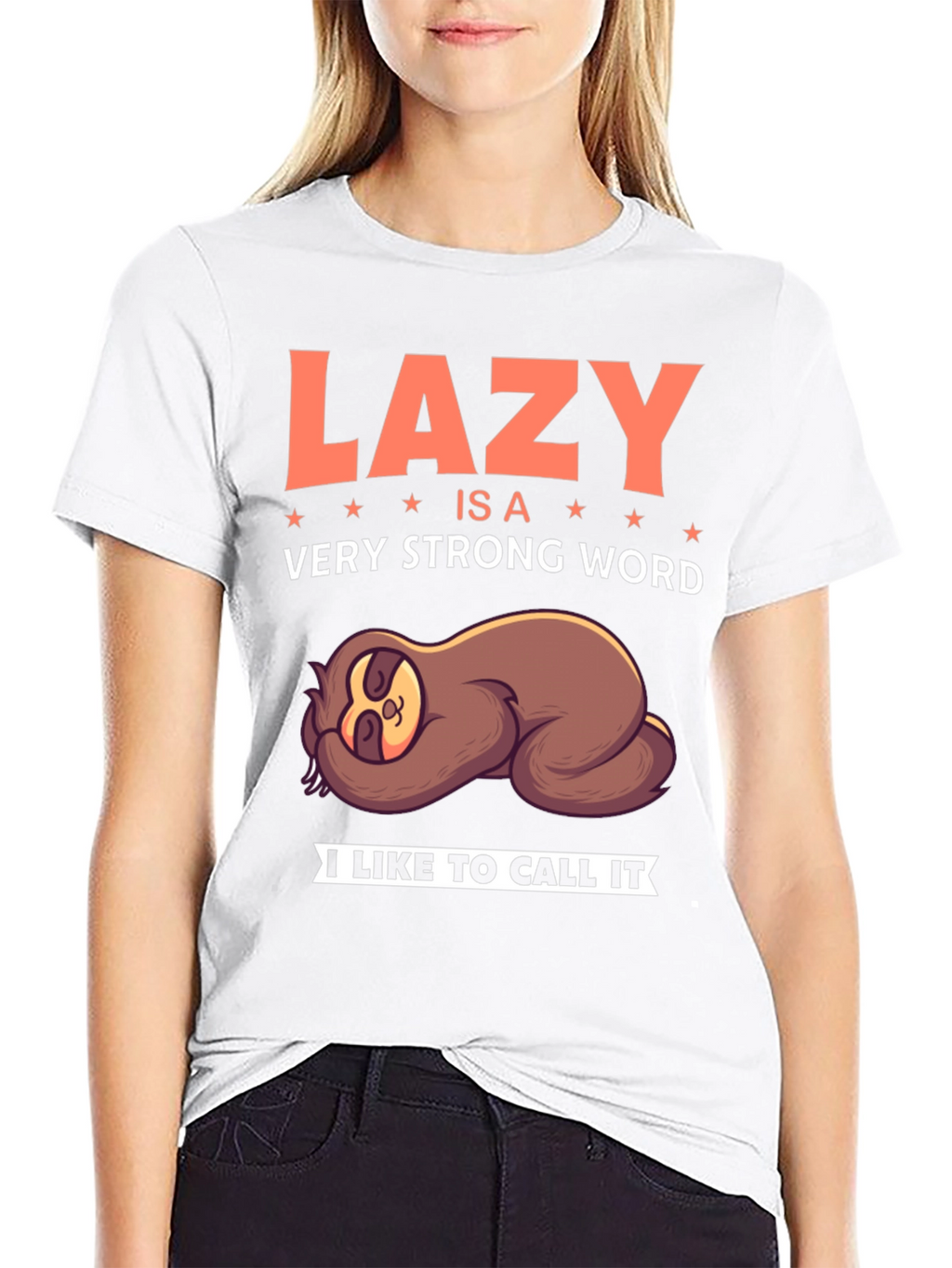 Lazy Sloth Graphic T-Shirt - Funny Relaxed Tee