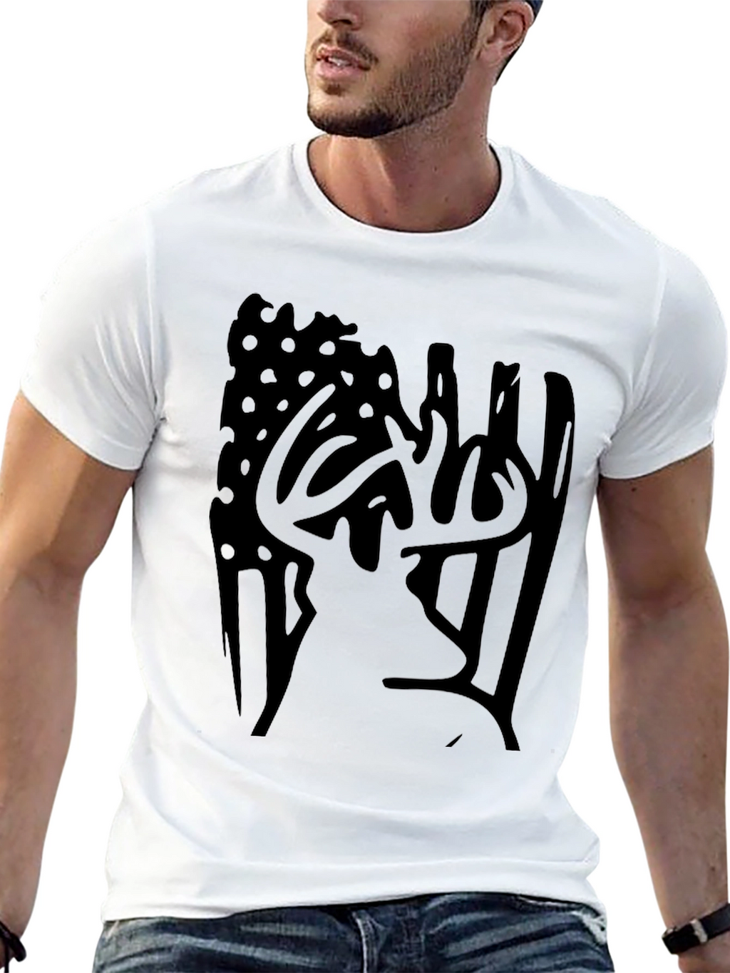American Deer Graphic Tee
