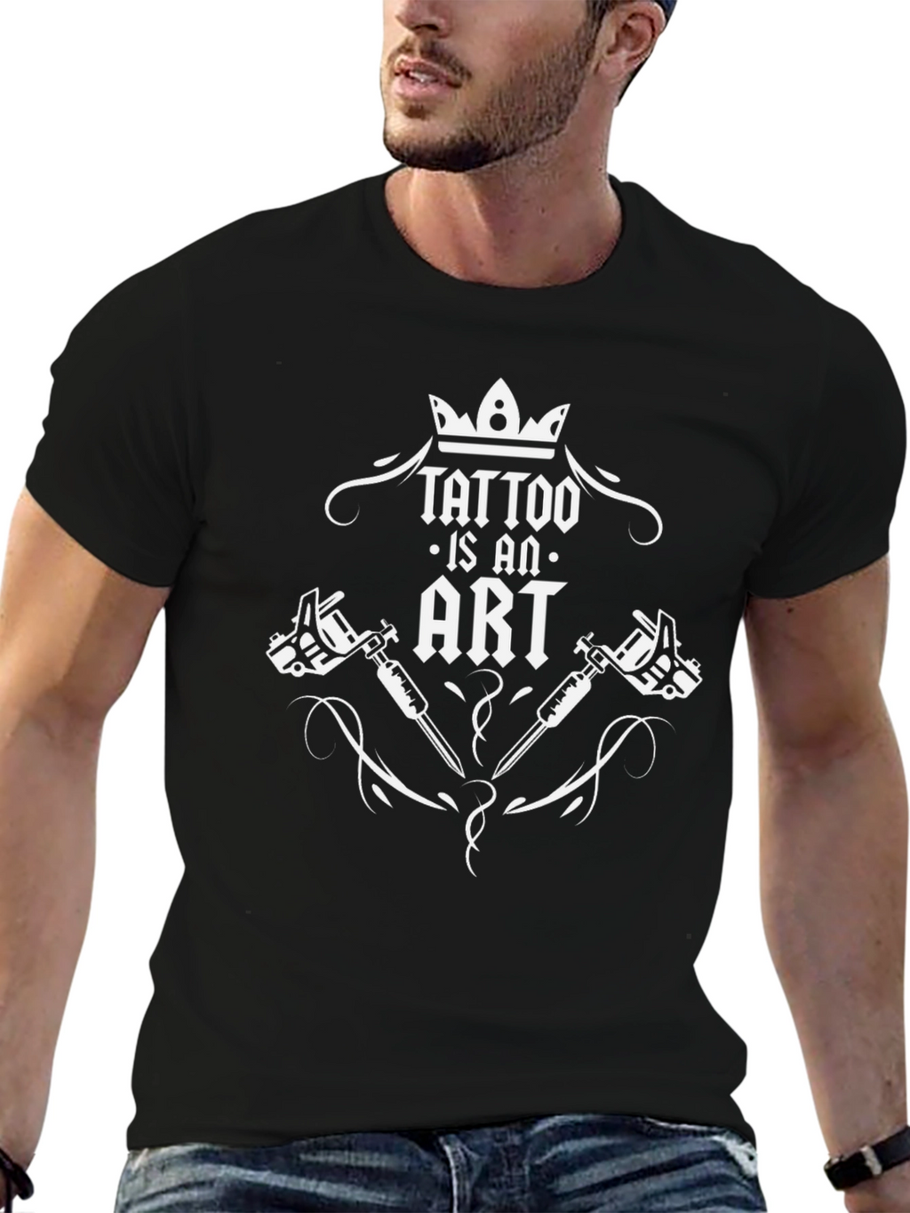Tattoo Is An Art Black Graphic Tee