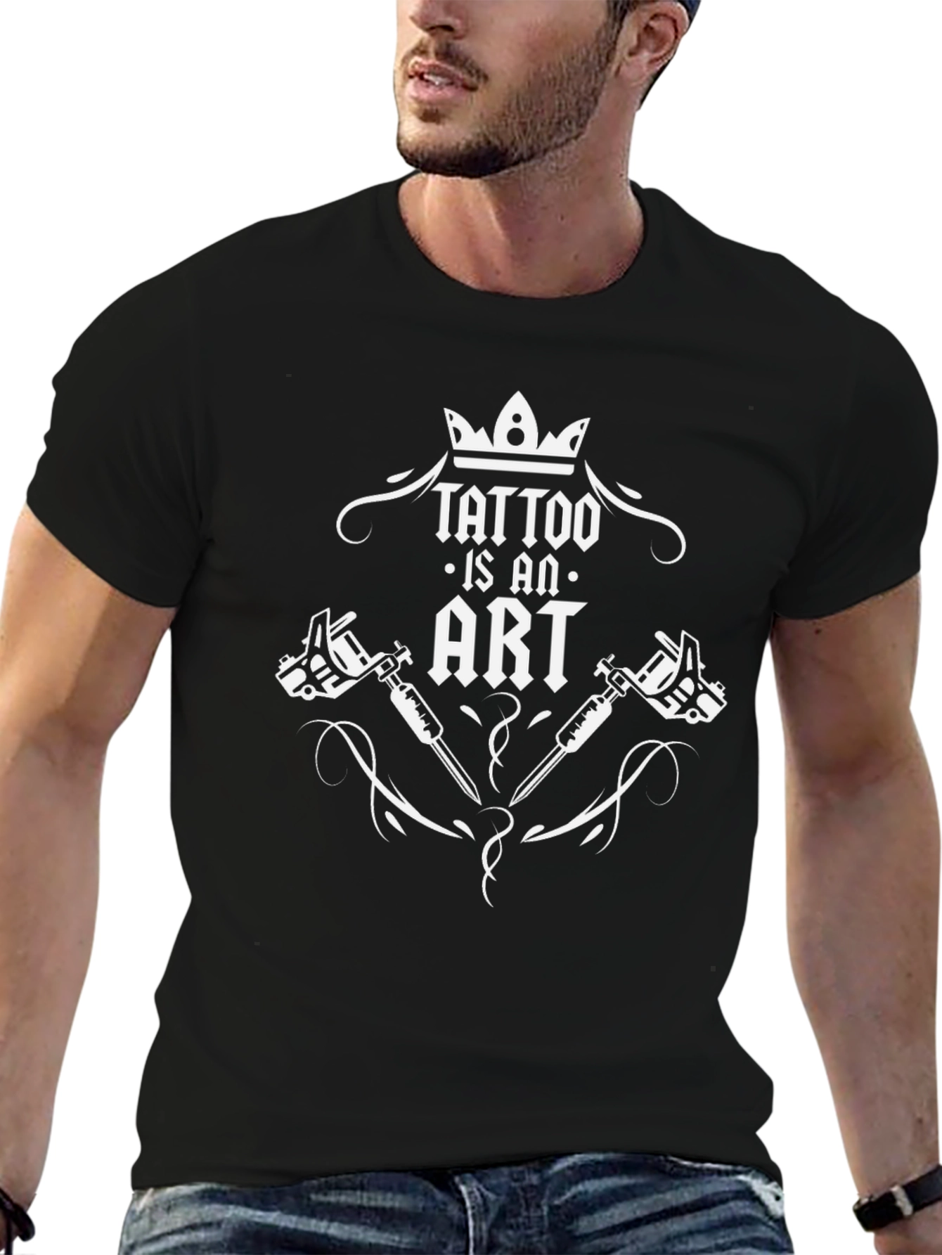 Tattoo Is An Art Black Graphic Tee