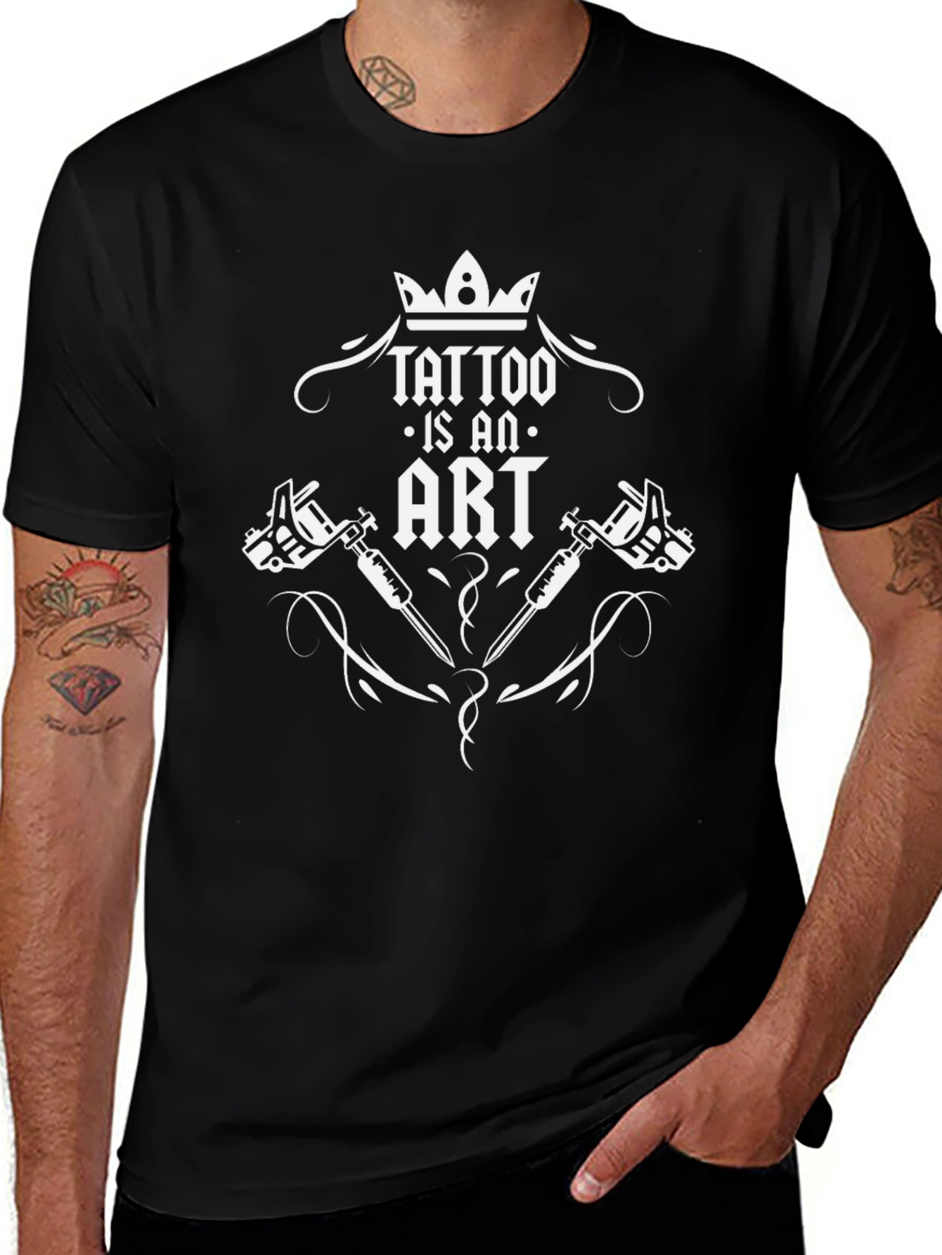 Tattoo Is An Art Black Graphic Tee