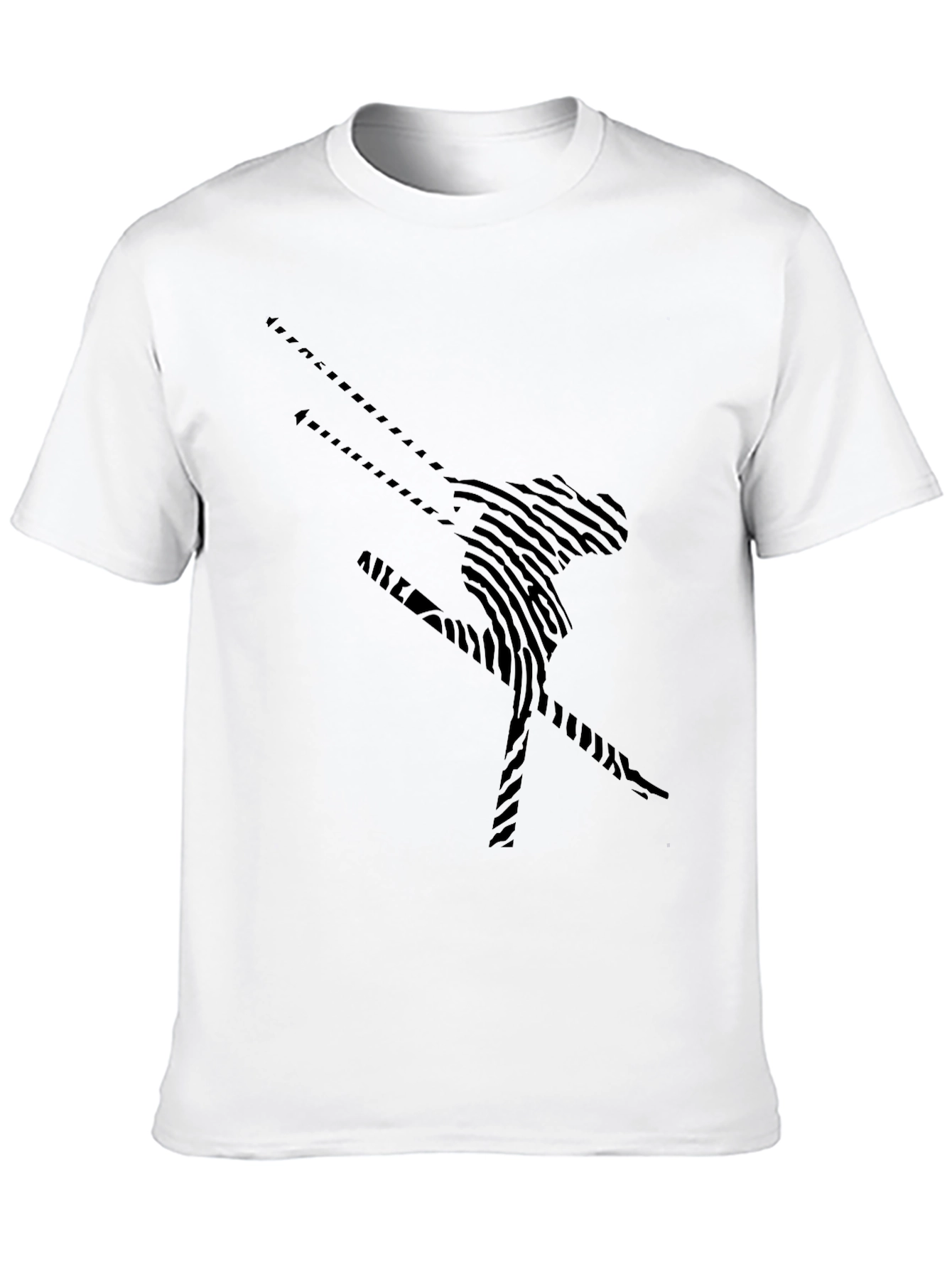 Skiing Fingerprint Graphic Tee