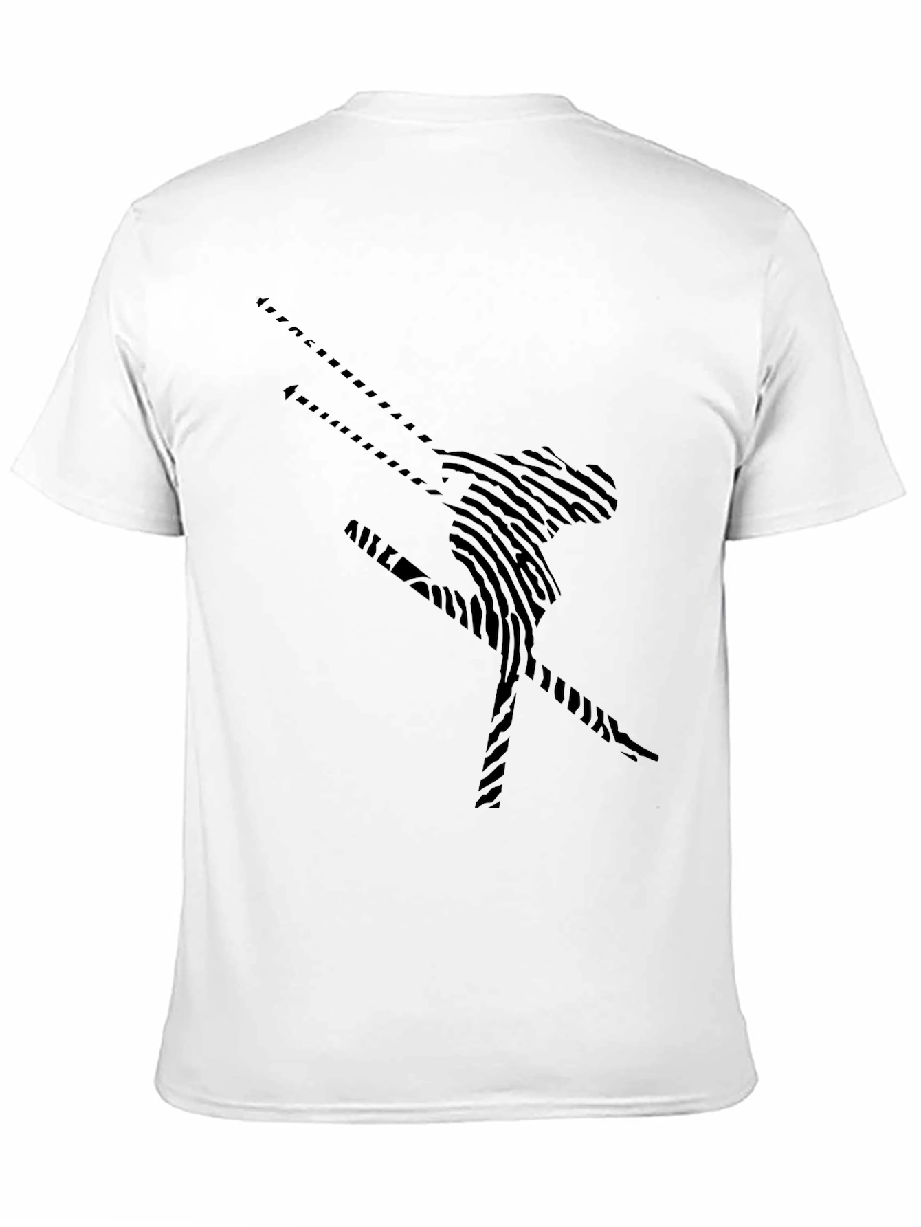 Skiing Fingerprint Graphic Tee