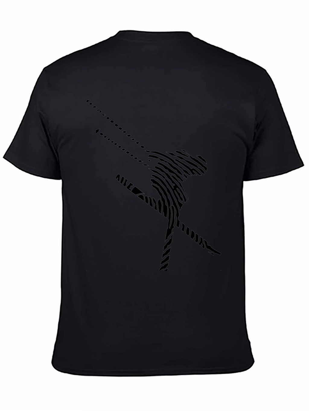 Skiing Fingerprint Graphic Tee