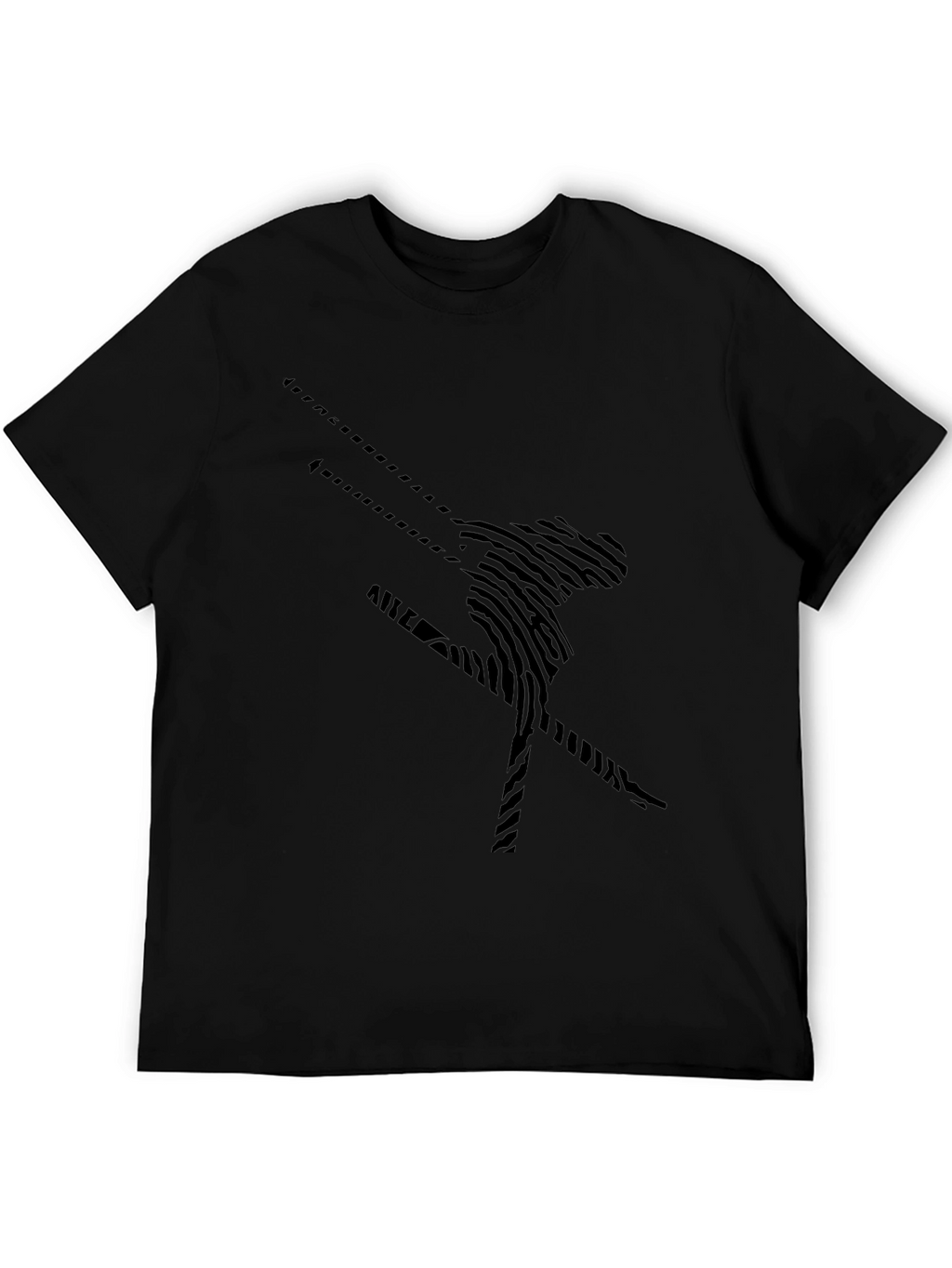 Skiing Fingerprint Graphic Tee