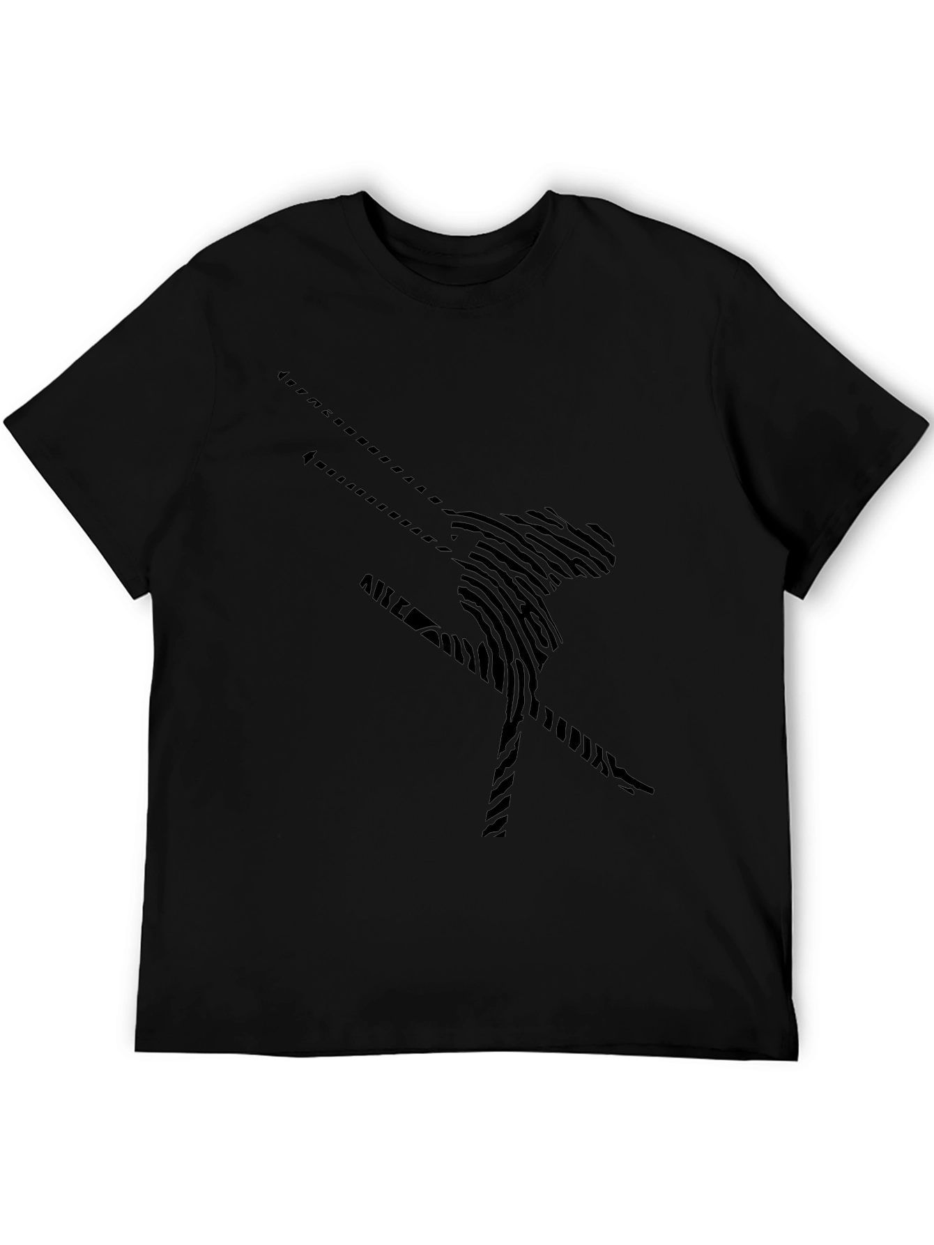 Skiing Fingerprint Graphic Tee