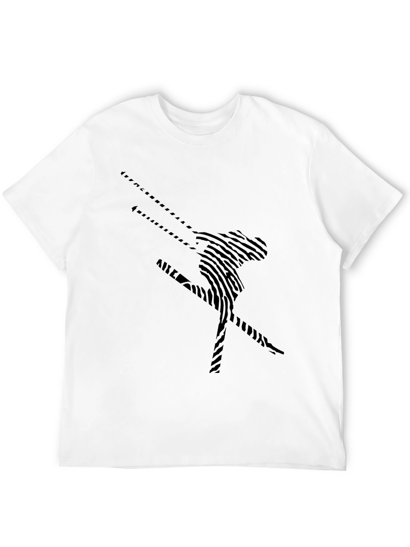 Skiing Fingerprint Graphic Tee