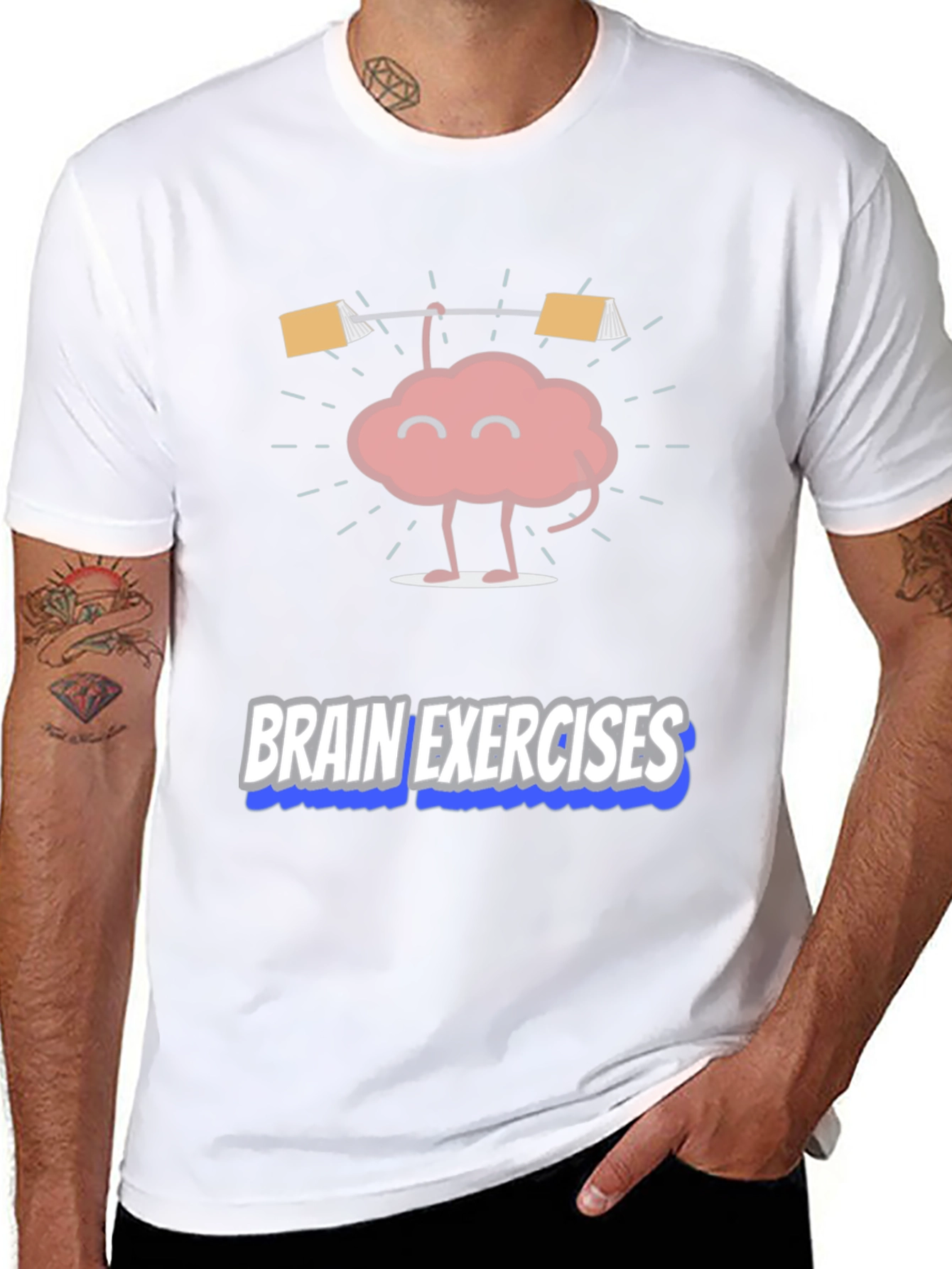 Brain Exercises T-Shirt Funny Brain Tee