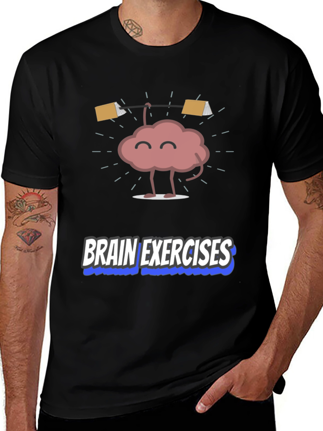Brain Exercises T-Shirt Funny Brain Tee
