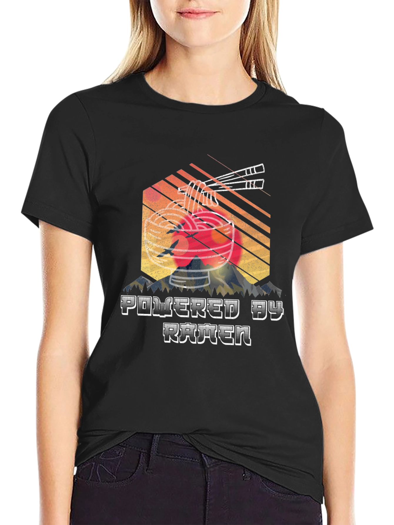 Powered by Ramen Graphic Tee - Unique Japanese Style T-Shirt