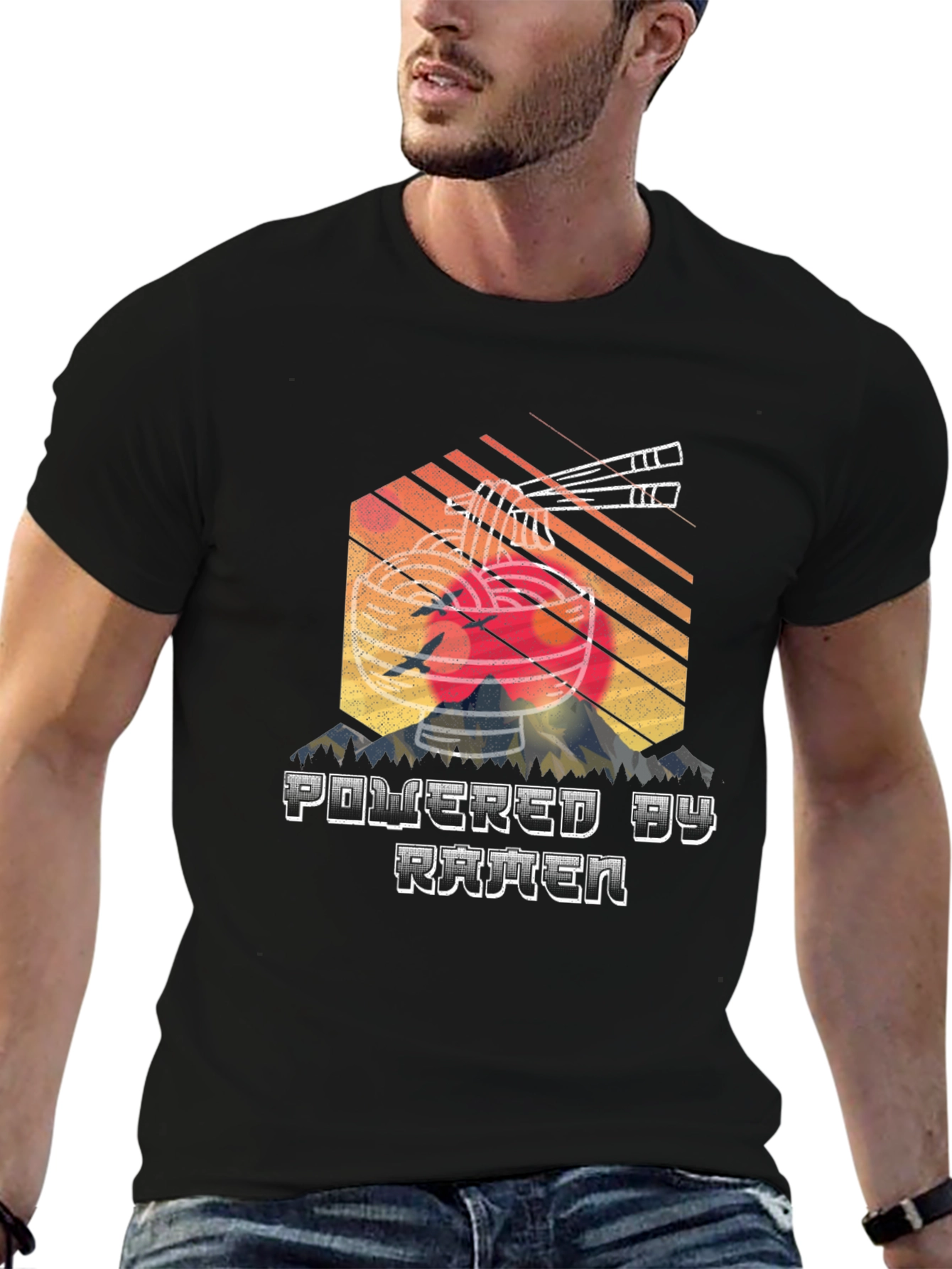 Powered by Ramen Graphic Tee - Unique Japanese Style T-Shirt