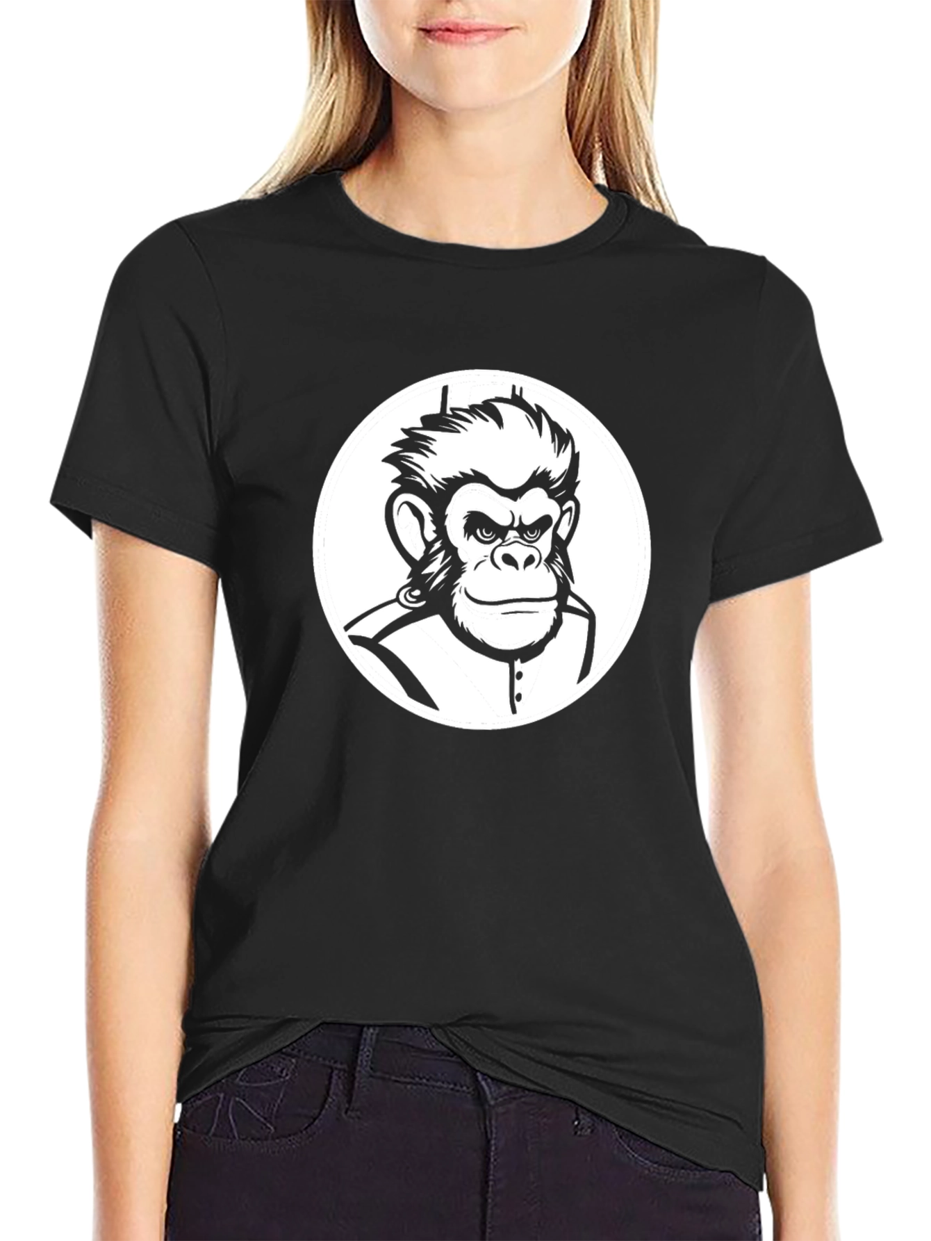 Cool Monkey Graphic Tee - Black T-Shirt