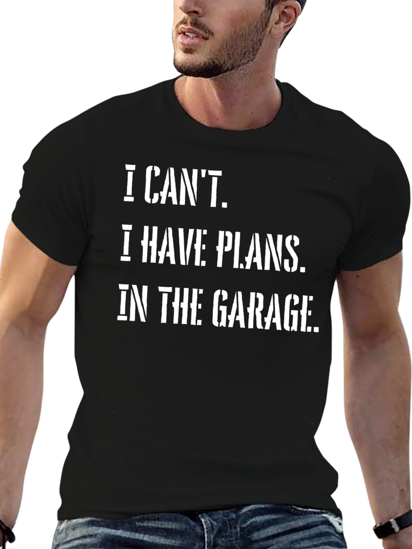 I Cant Garage Plans Black Graphic Tee