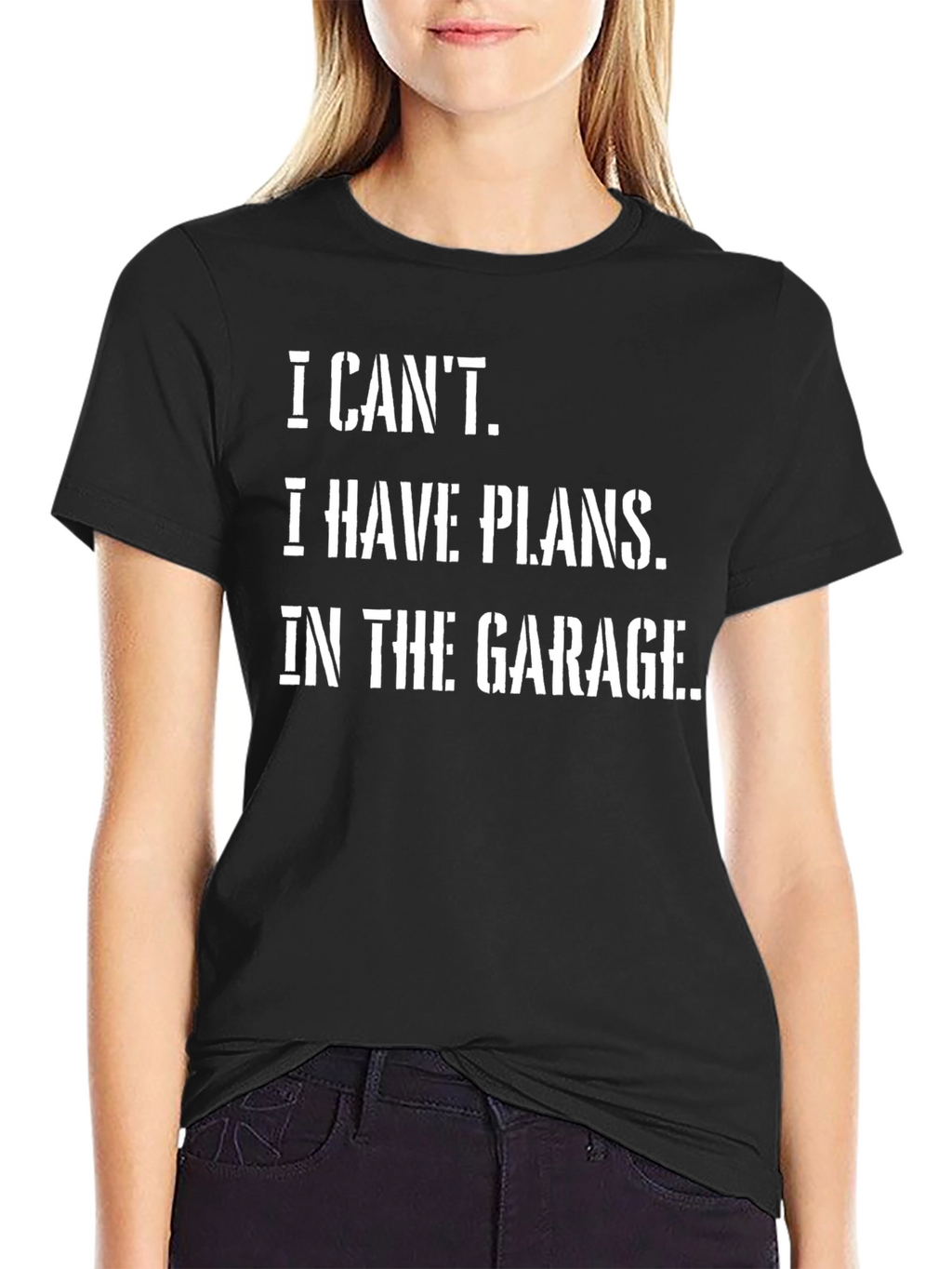 I Cant Garage Plans Black Graphic Tee