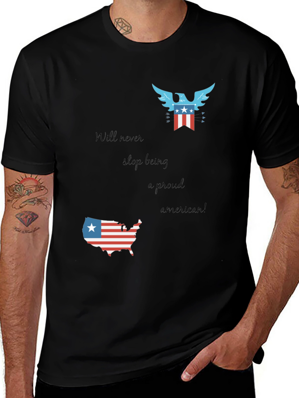 Patriotic Pride T-Shirt - Never Stop Being American