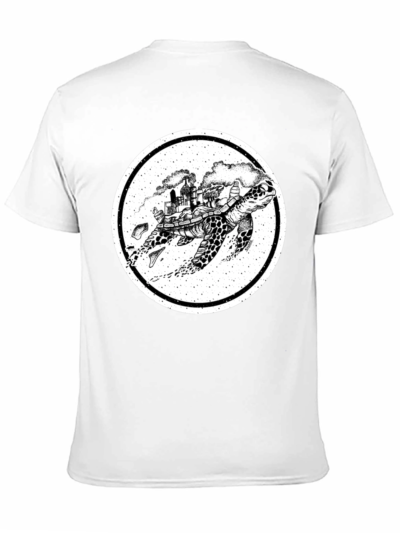 Turtle Cityscape Graphic Tee - Unique Art Design