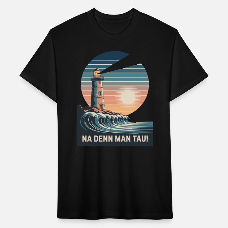Na Denn Man Tau Lighthouse Ocean Waves Scenic