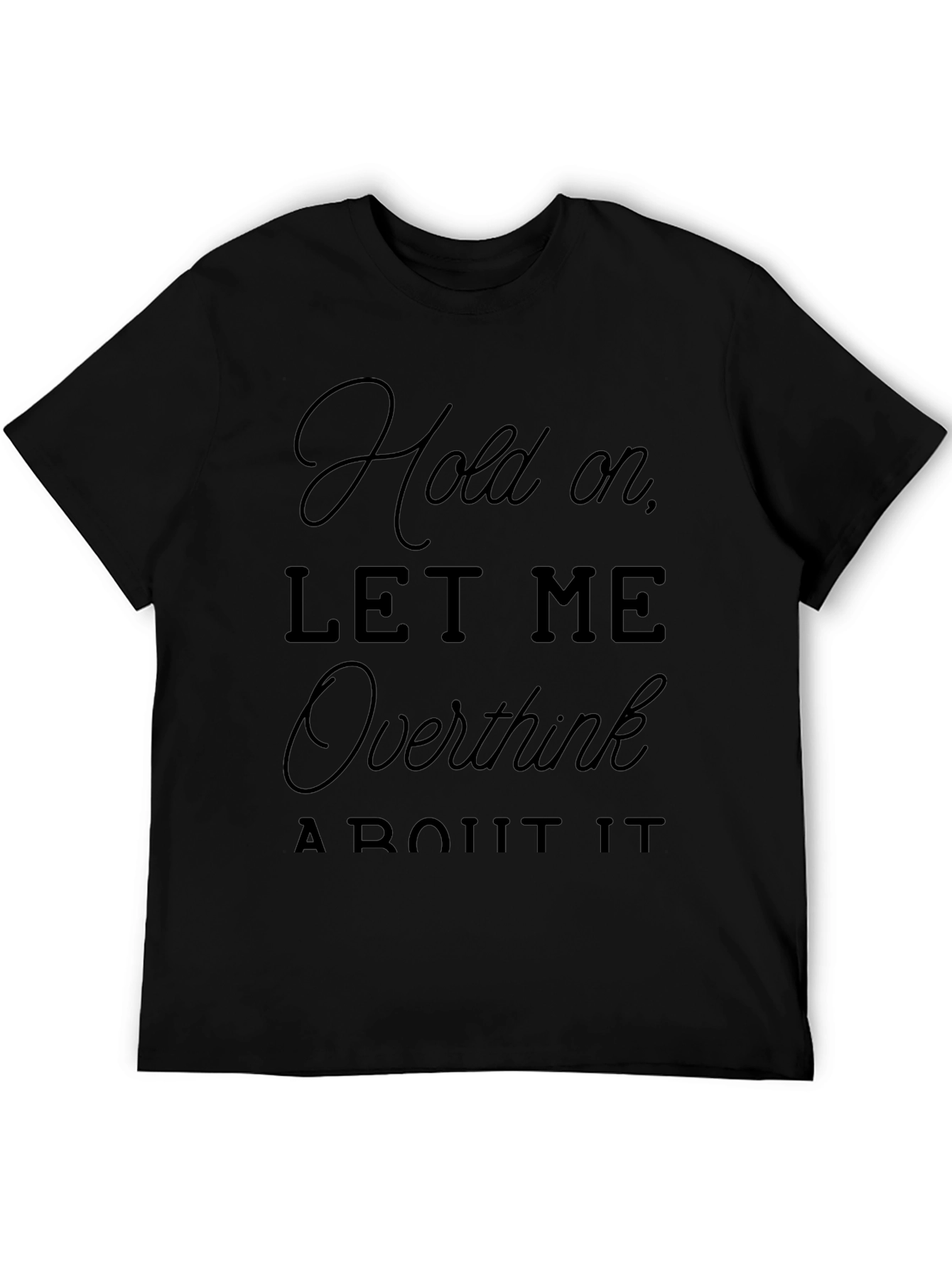 Overthink Mens Black Graphic T-Shirt