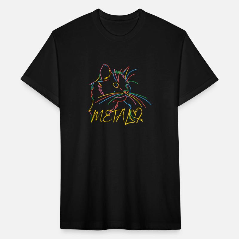Neon Cat loves Metal