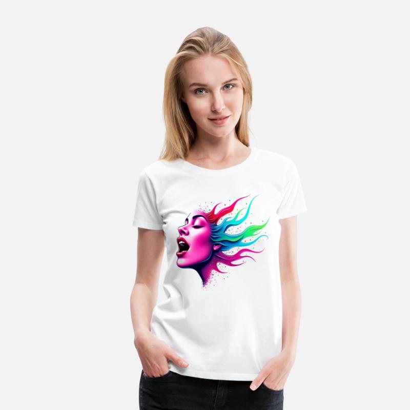 Neon Soundwave Face - Music Lovers T-shirt
