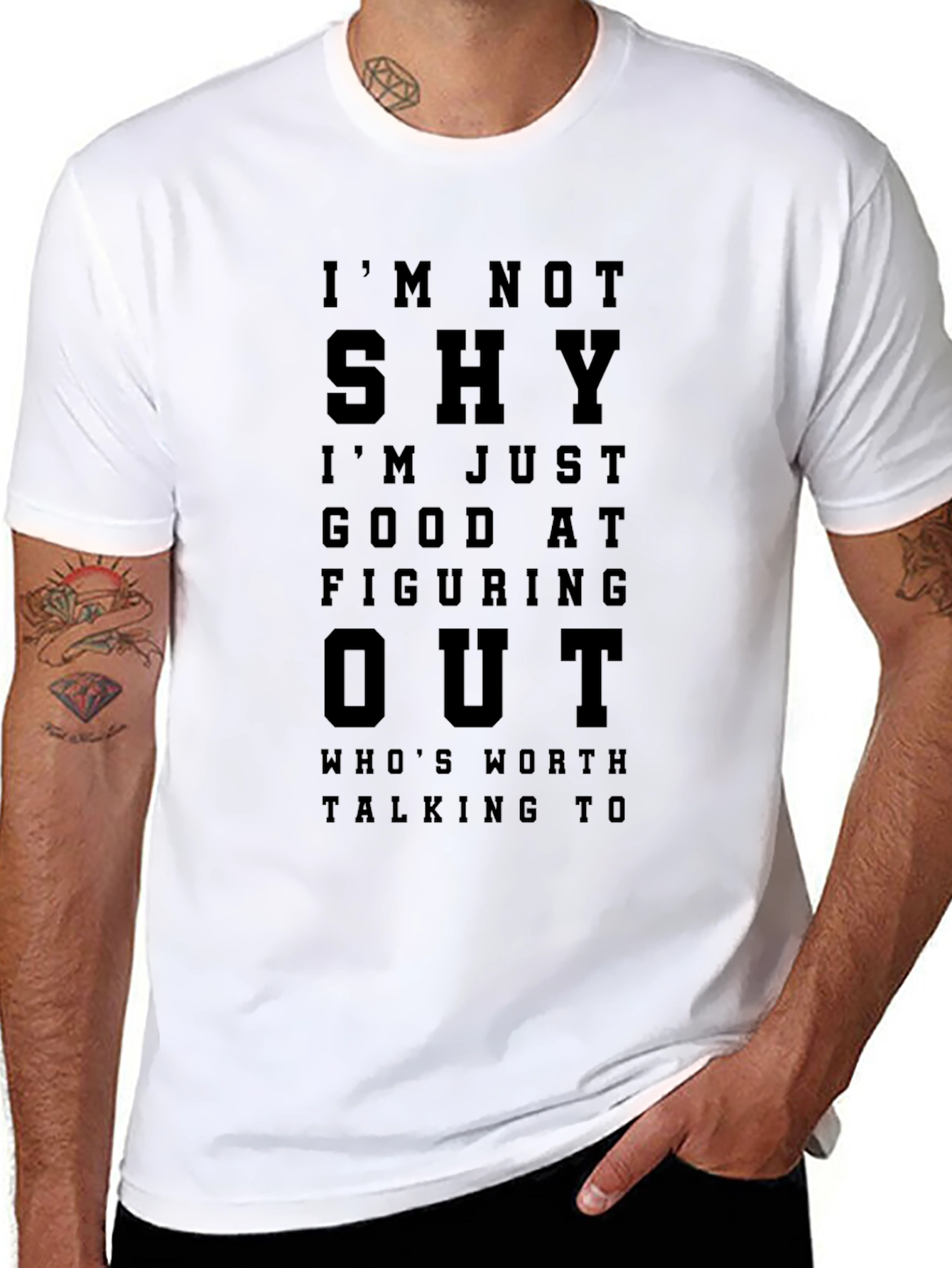 Im Not Shy Graphic T-Shirt - Black