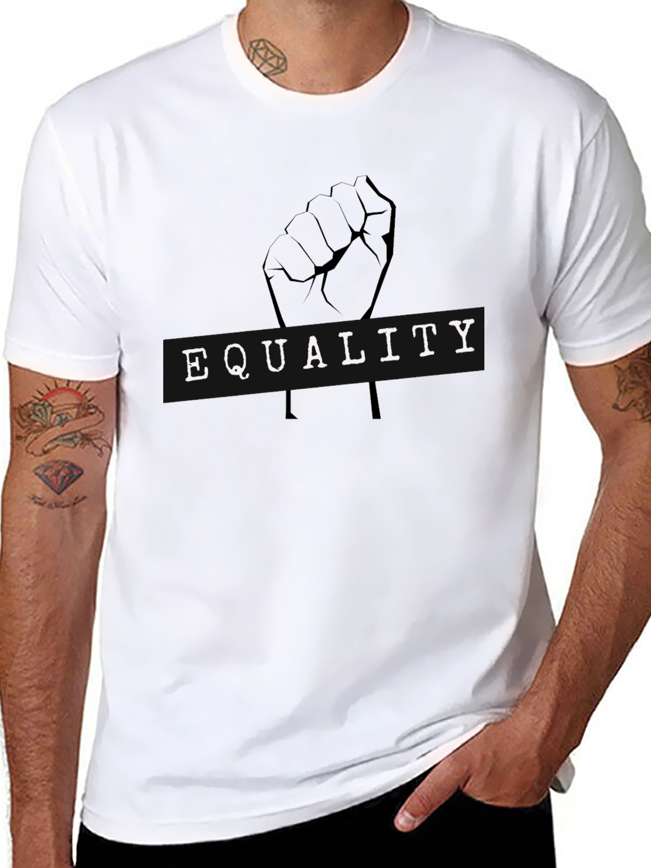 Equality Fist T-Shirt - Black Protest Tee