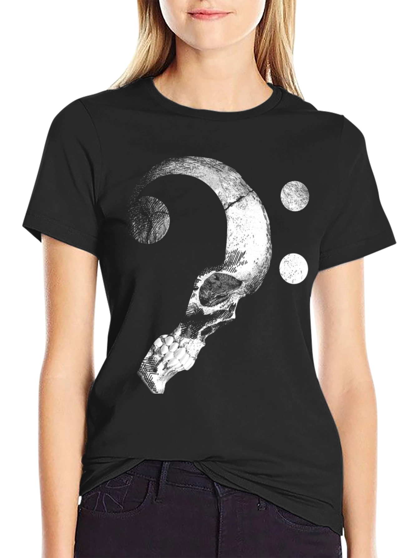 Skull & Bass Clef Graphic Tee - Music Lovers T-Shirt