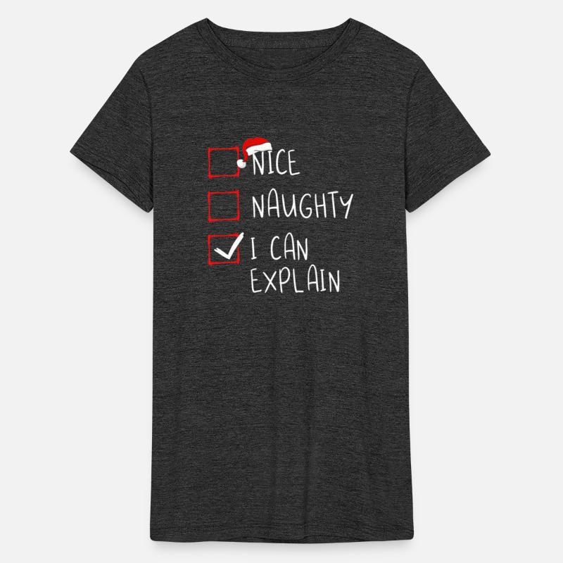 Nice Naughty I Can Explain Christmas List Xmas
