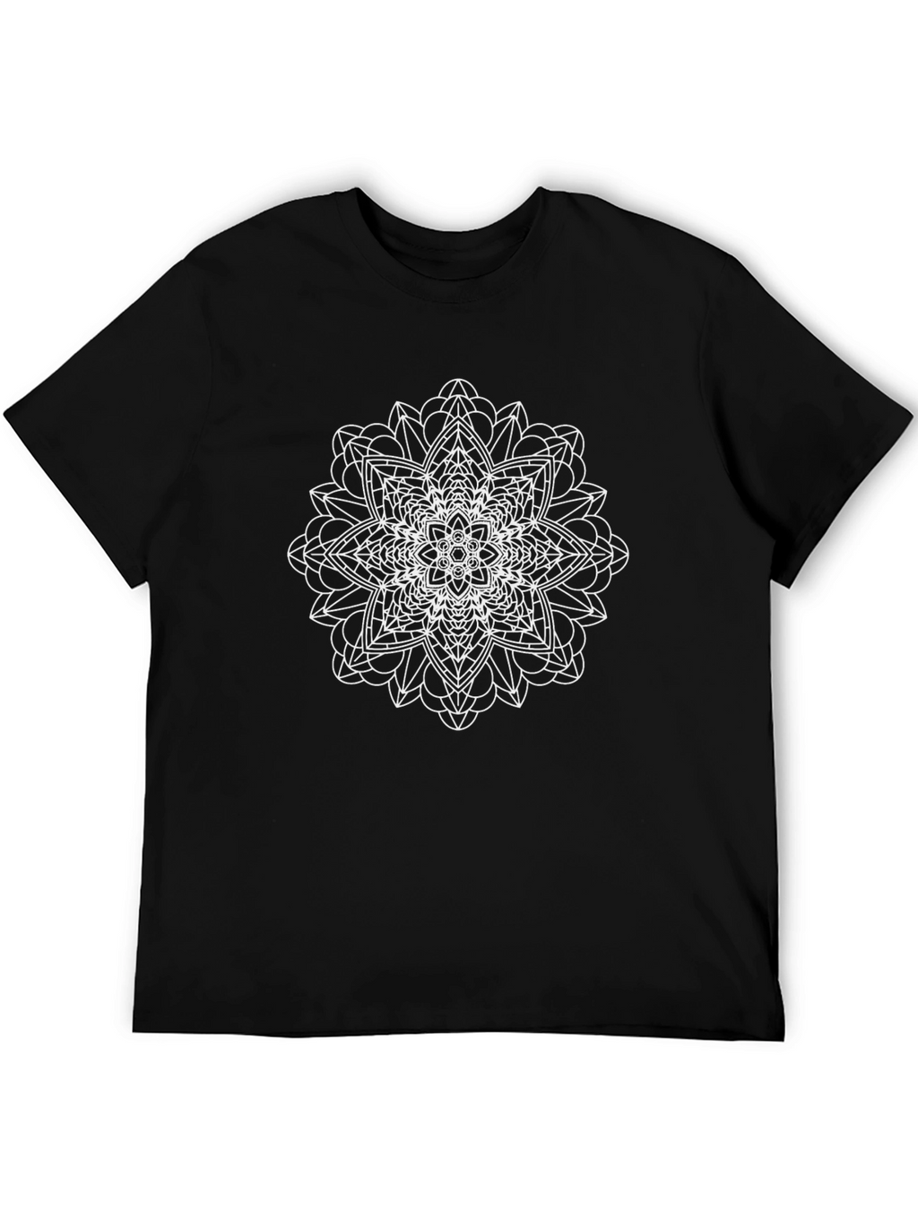 Mandala Design Black T-Shirt