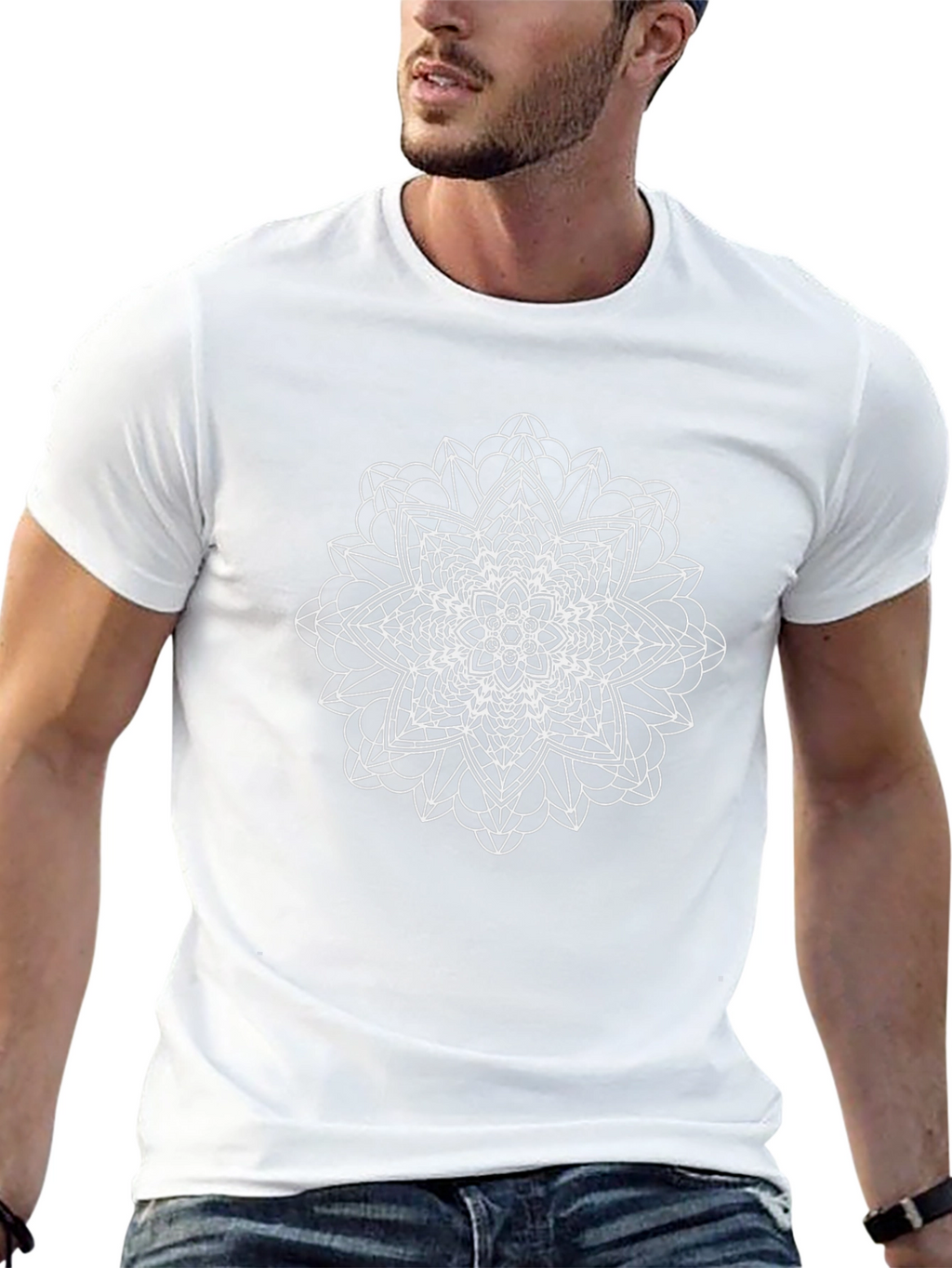 Mandala Design Black T-Shirt
